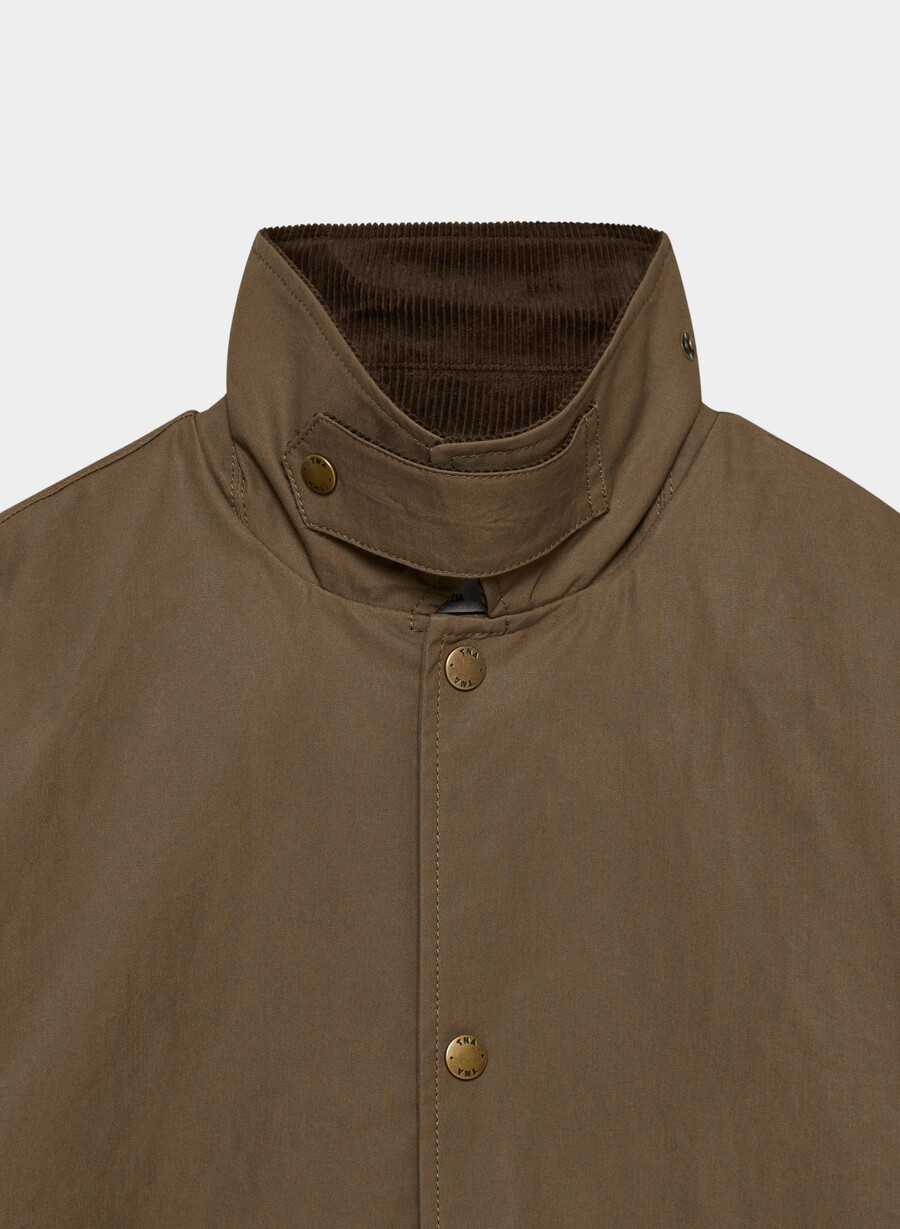 soundwave wachs-trenchcoat ahornbraun