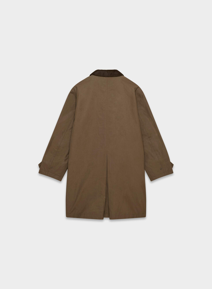 soundwave wachs-trenchcoat ahornbraun