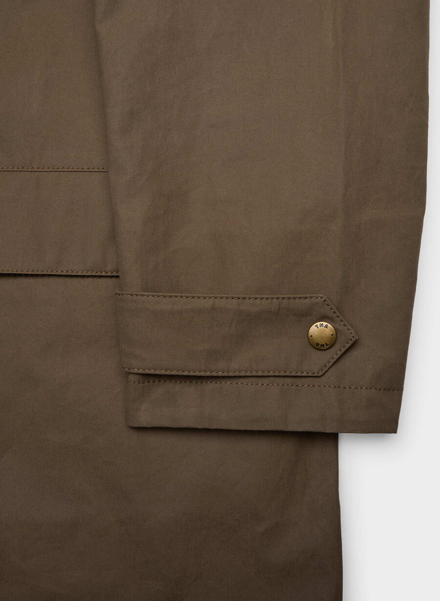 soundwave wachs-trenchcoat ahornbraun