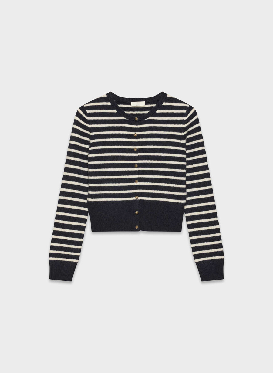 jolie strickjacke aus wolle und kaschmir farbe gefrorene beere