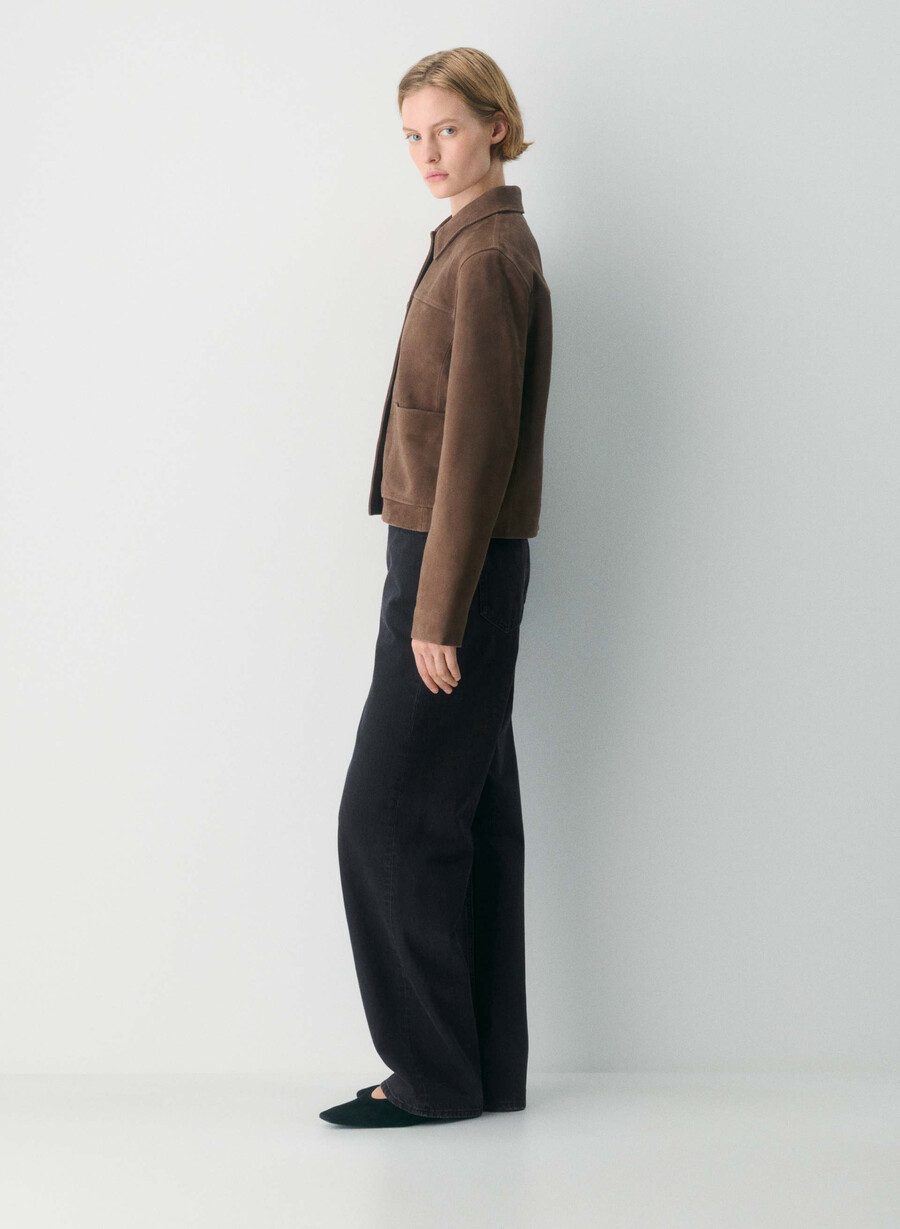 tori jacke - wildleder dunkelbraun