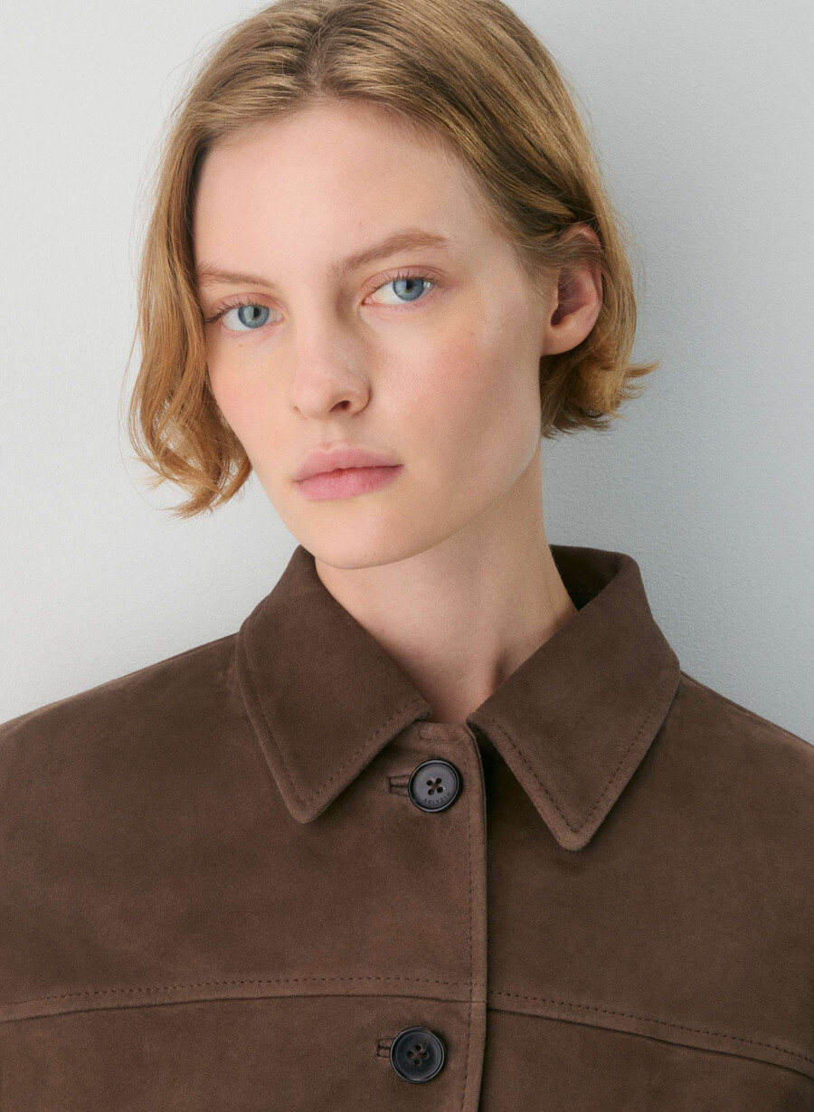 tori jacke - wildleder dunkelbraun