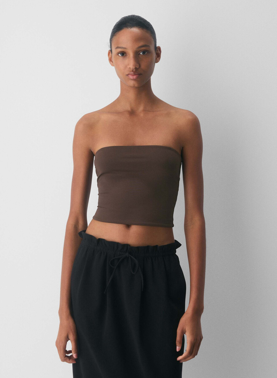 original contour appeal taillen-tube-top in sattem mokkabraun