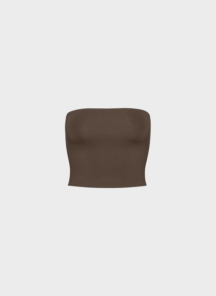 original contour appeal taillen-tube-top in sattem mokkabraun