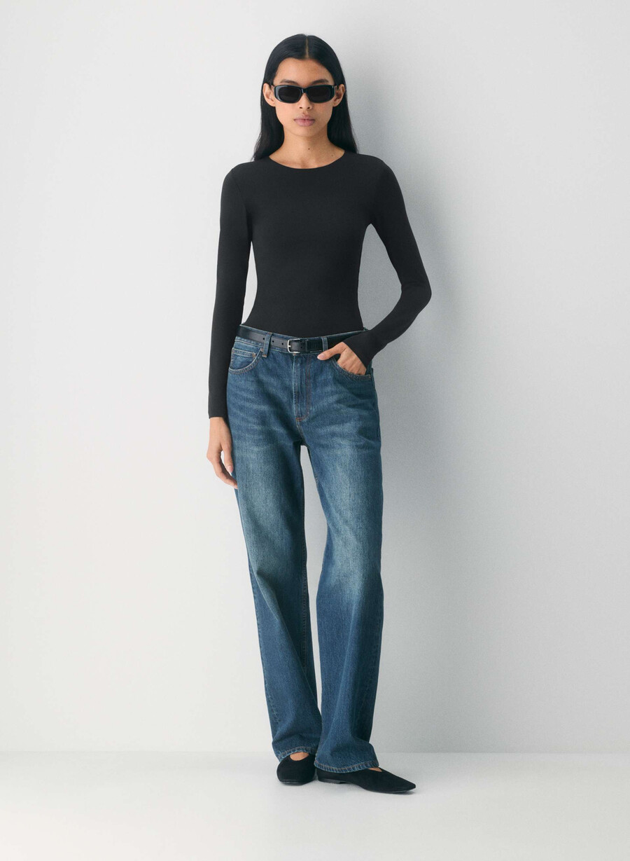 original contour splendid crew langarmshirt schwarz