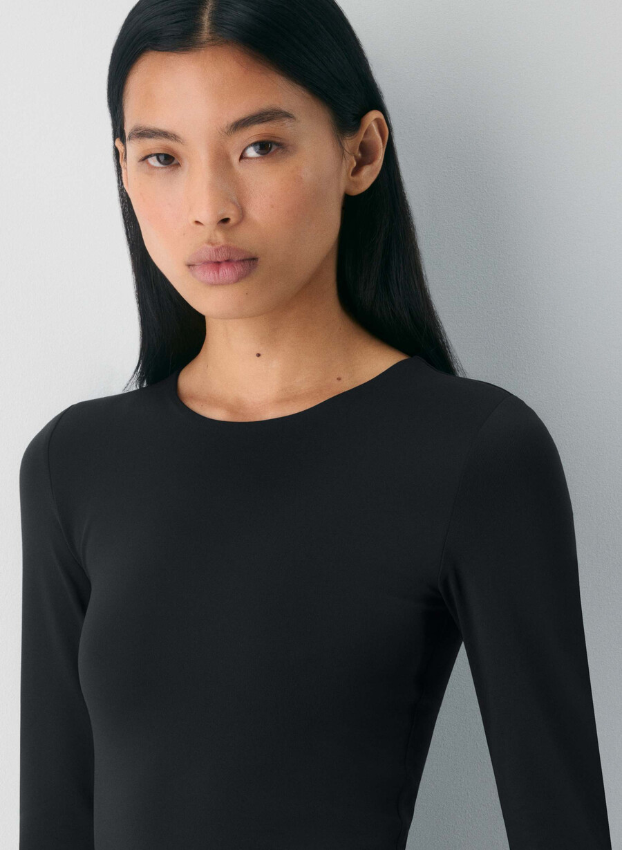 original contour splendid crew langarmshirt schwarz