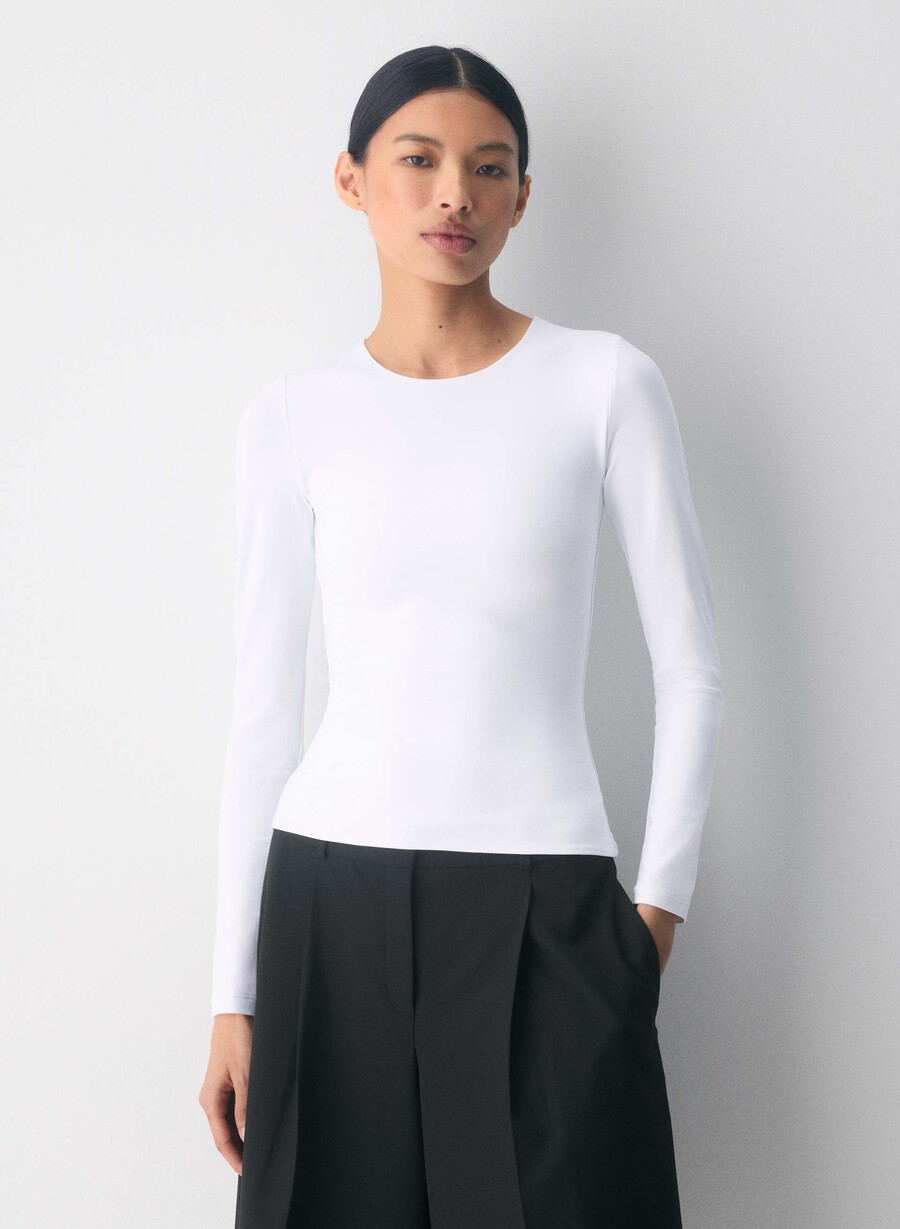 original contour splendid crew langarmshirt strahlend weiß