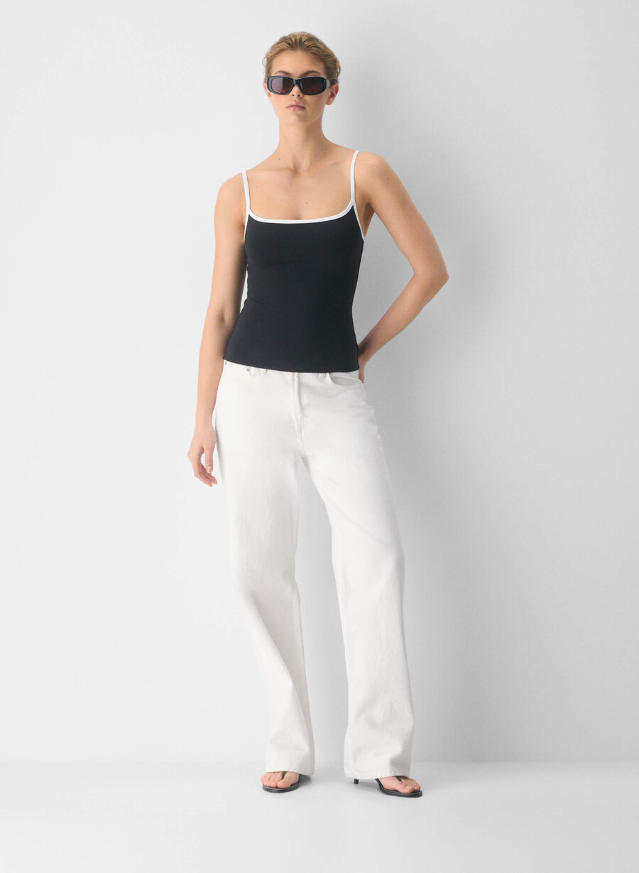 original contour swoop cami tank schwarzweiß