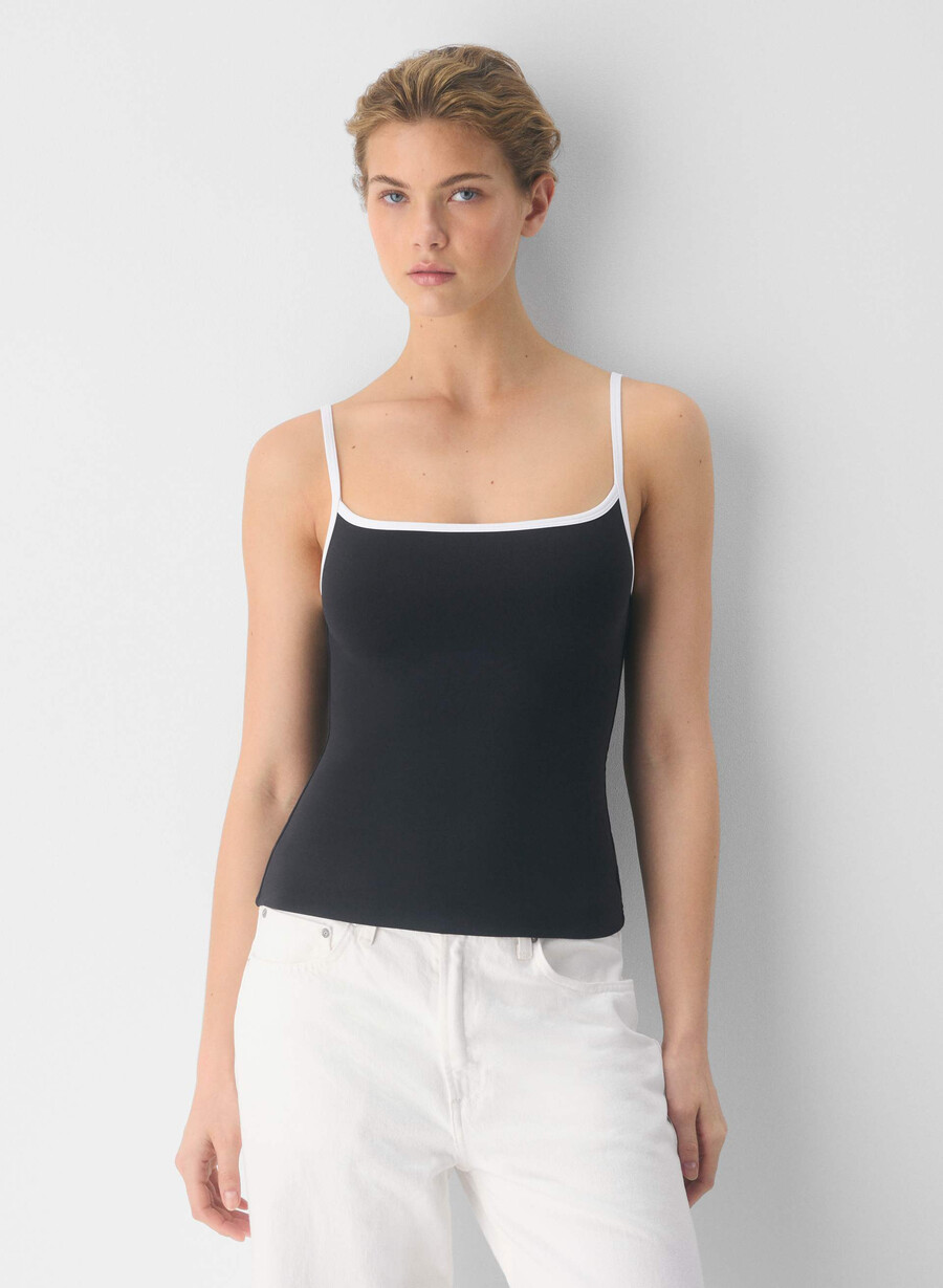 original contour swoop cami tank schwarzweiß