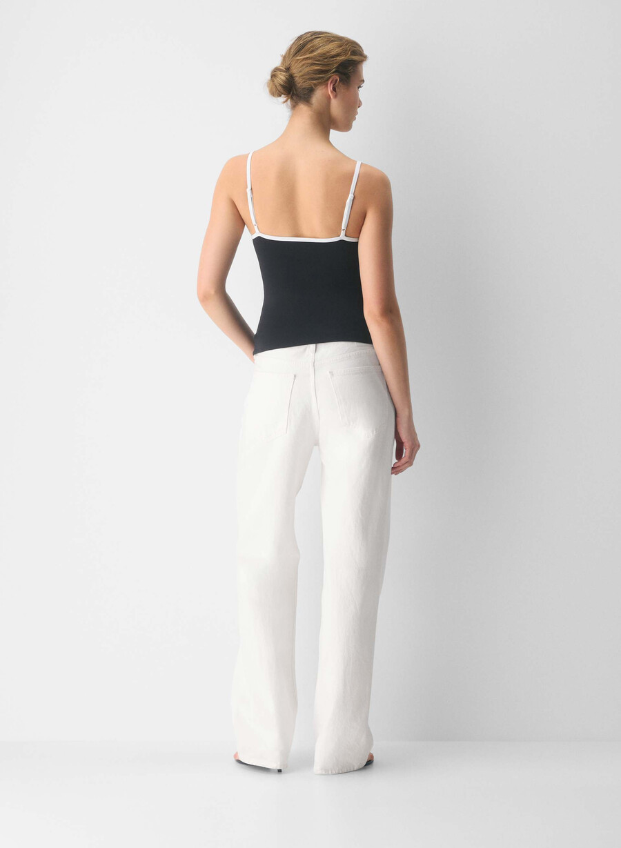 original contour swoop cami tank schwarzweiß