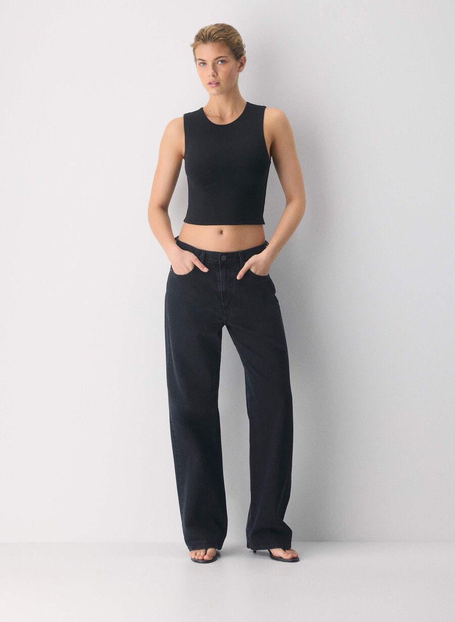 original contour tenor crew tank schwarz