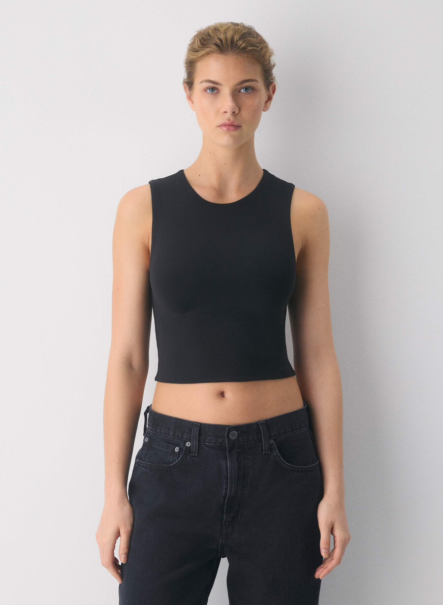 original contour tenor crew tank rivestone grey