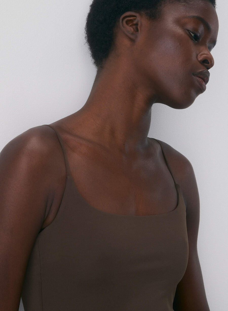 original contour presence cami tank rich mocha brown
