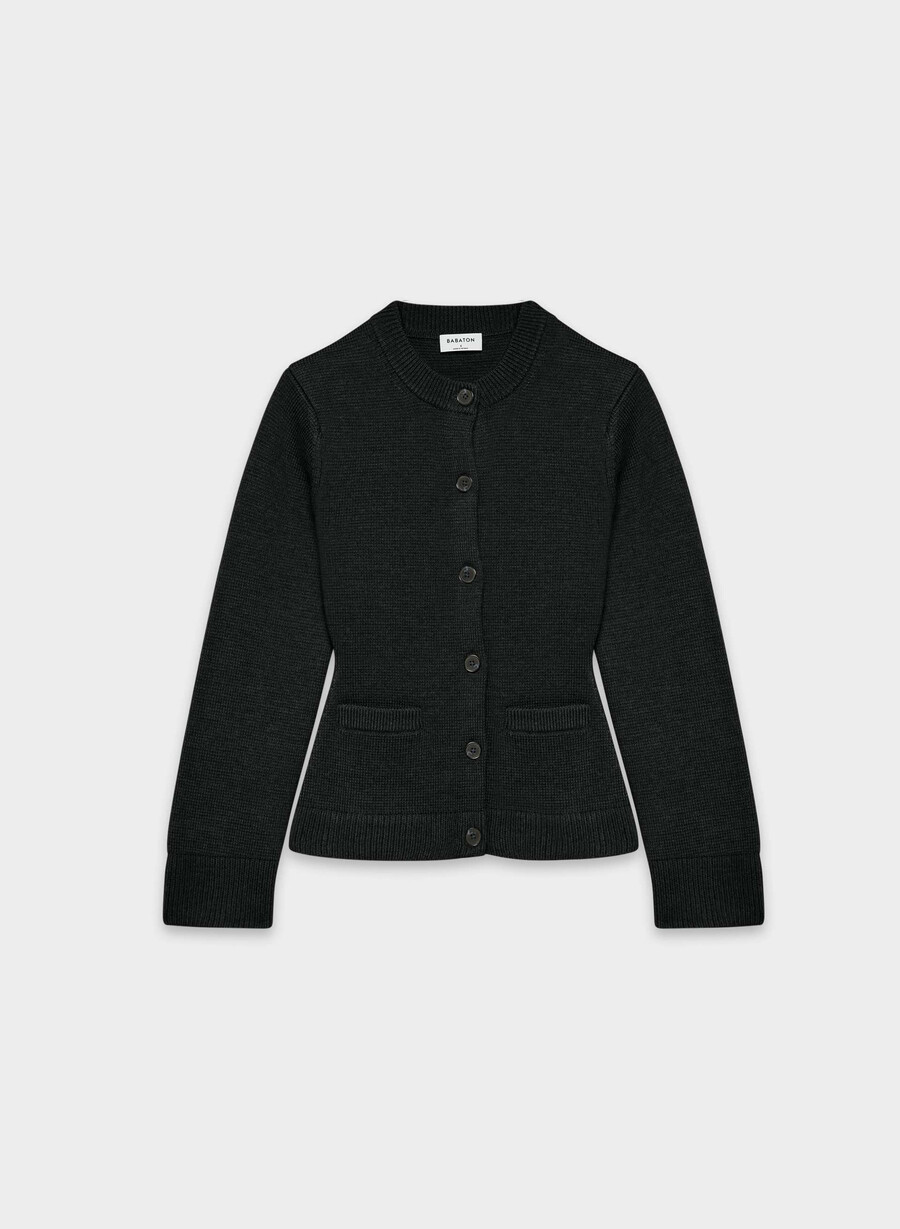 meraki merino-woll-cardigan schwarz