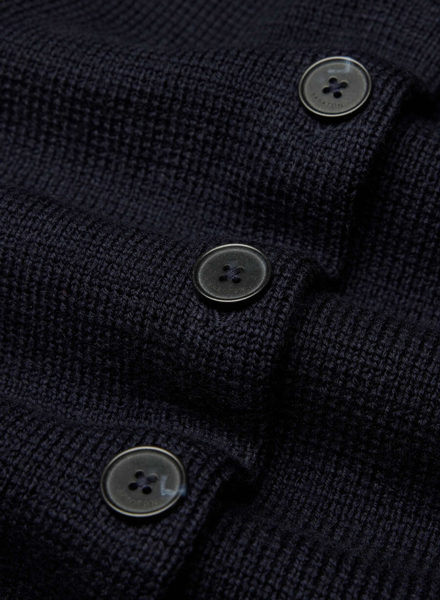 meraki merino-wollstrickjacke in royal navy