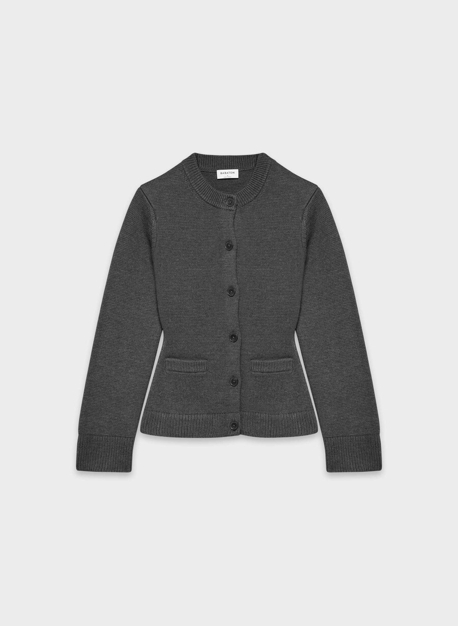 meraki merino-woll-cardigan h pfefferkorngrau
