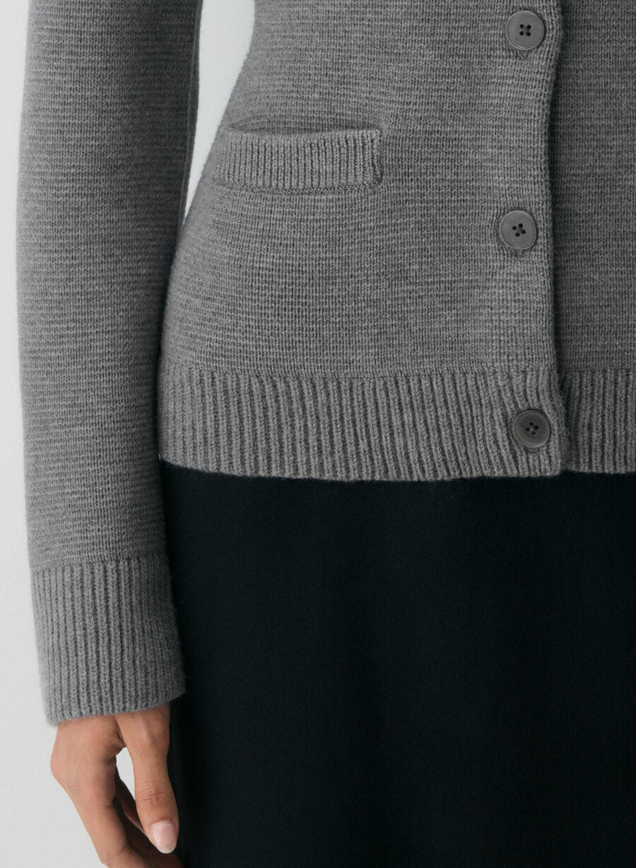 meraki merino-woll-cardigan h pfefferkorngrau