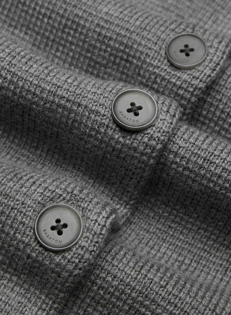 meraki merino-woll-cardigan meliert dunkelgrau