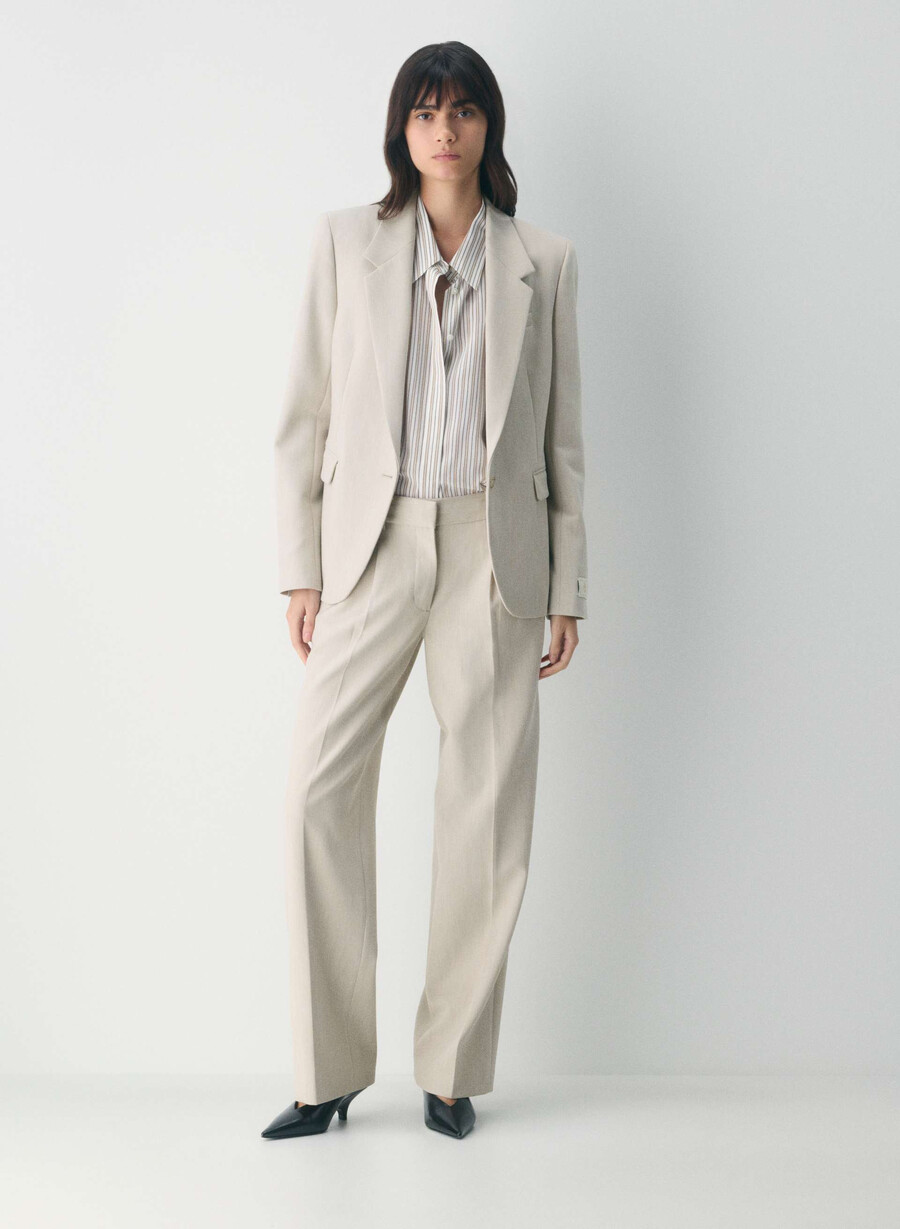 die effortless pant lo-rise - reessential heather matte pearl