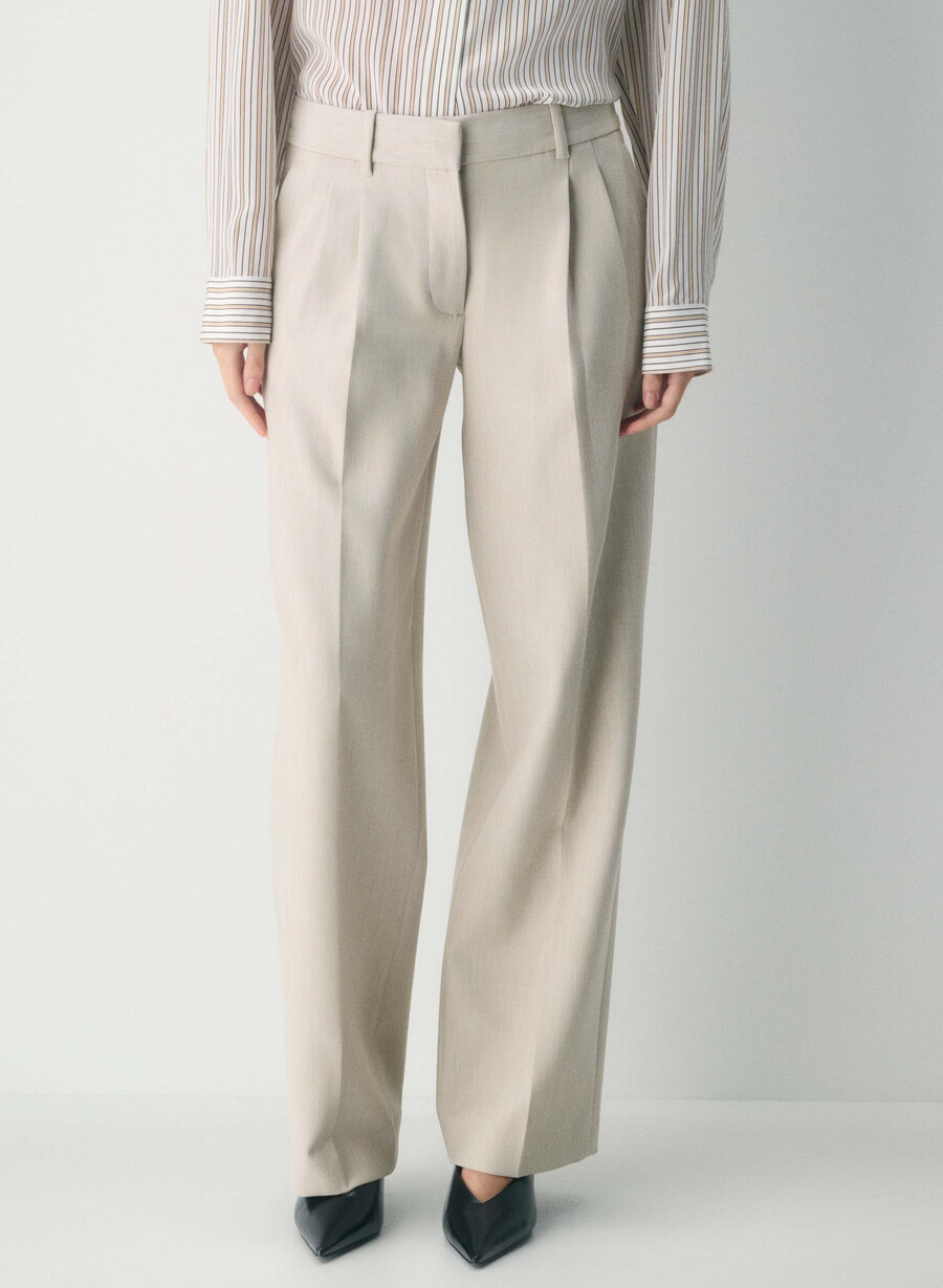 die effortless pant lo-rise - reessential heather matte pearl