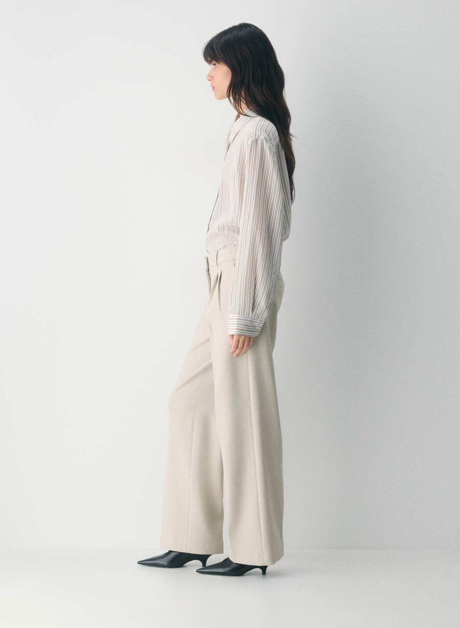 die effortless pant lo-rise - reessential heather matte pearl