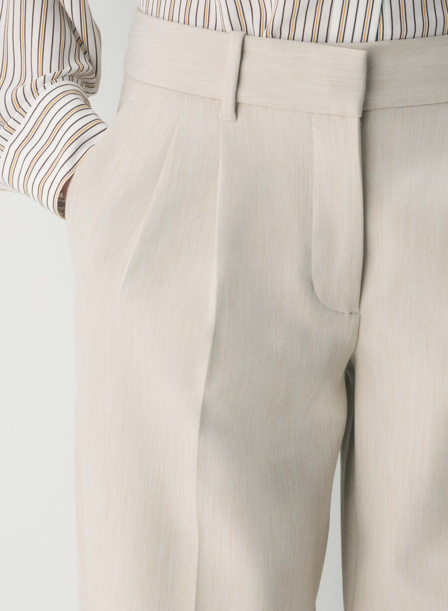 die effortless pant lo-rise - reessential heather matte pearl