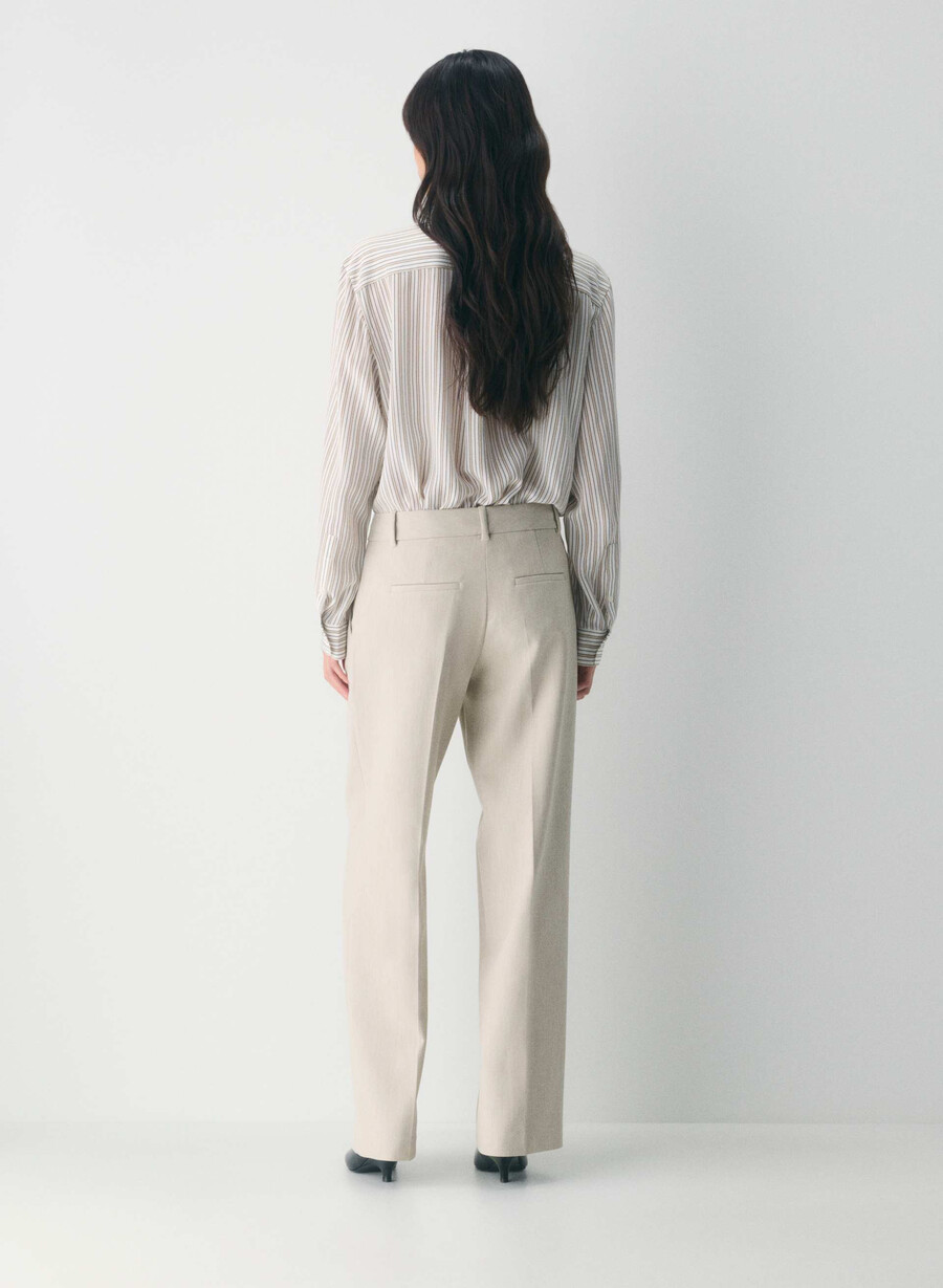 die effortless pant lo-rise - reessential heather matte pearl
