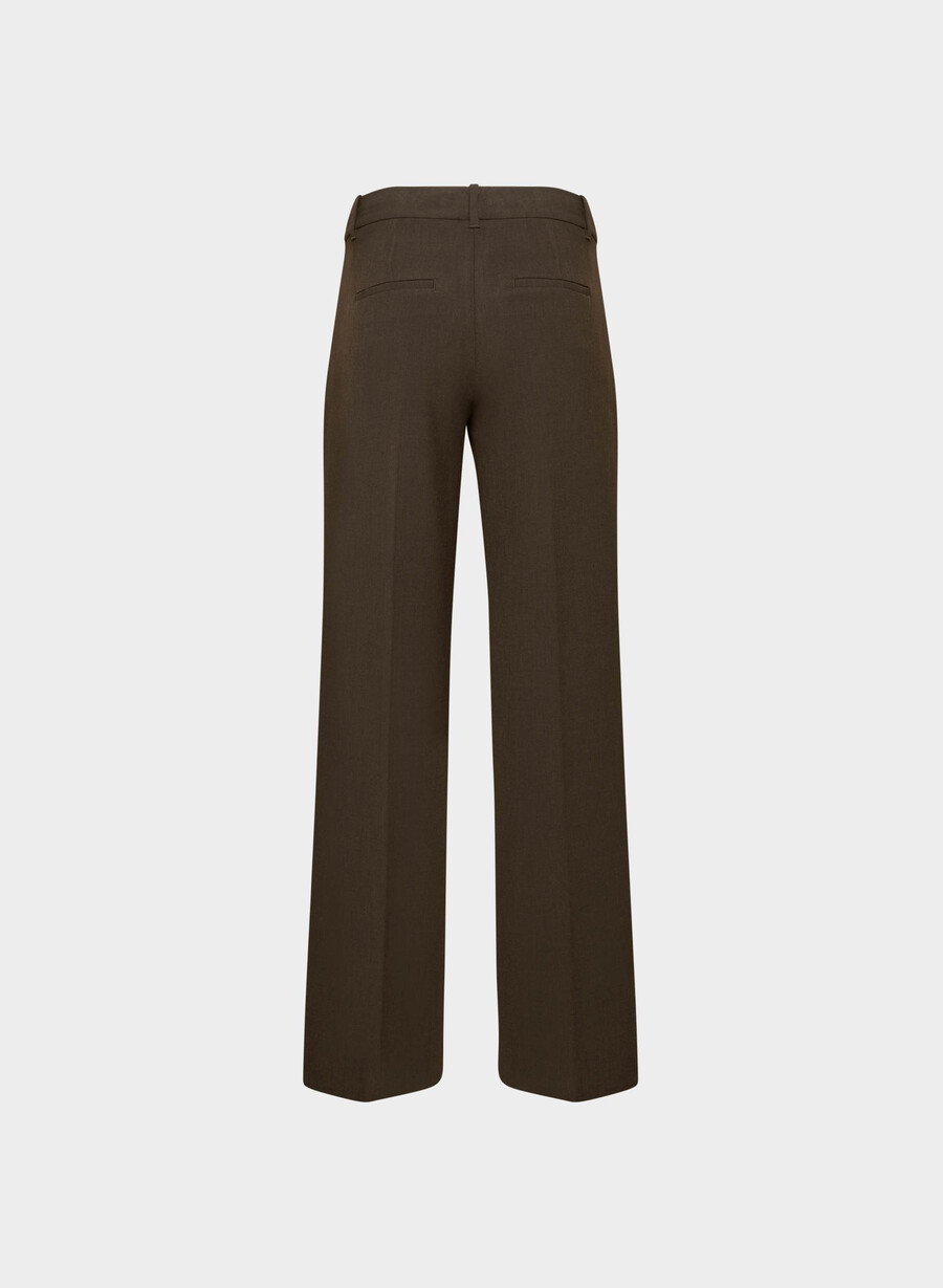 die mühelose hose mit niedrigem bund – reessential heather rich cocoa