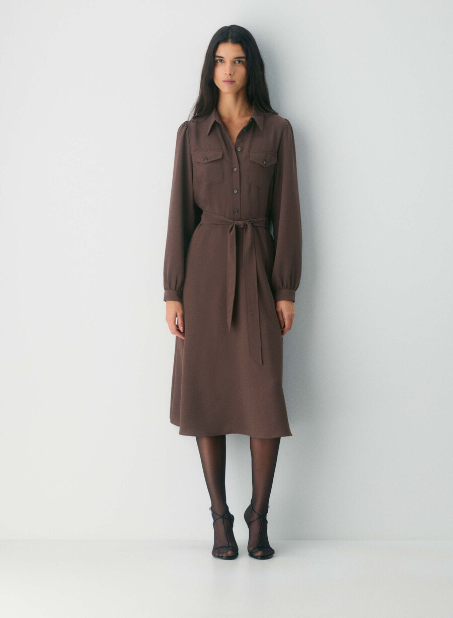 retwill songbird kleid kakao-puderbraun