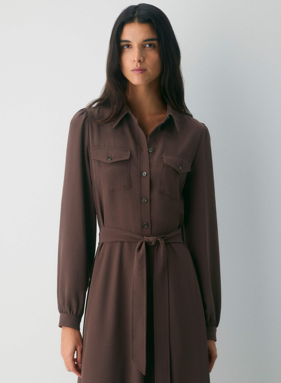 retwill songbird kleid kakao-puderbraun