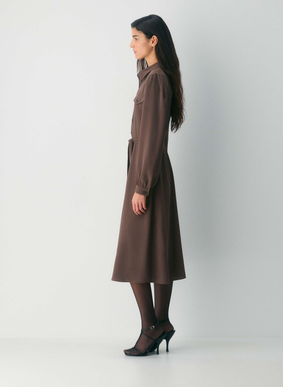 retwill songbird kleid kakao-puderbraun