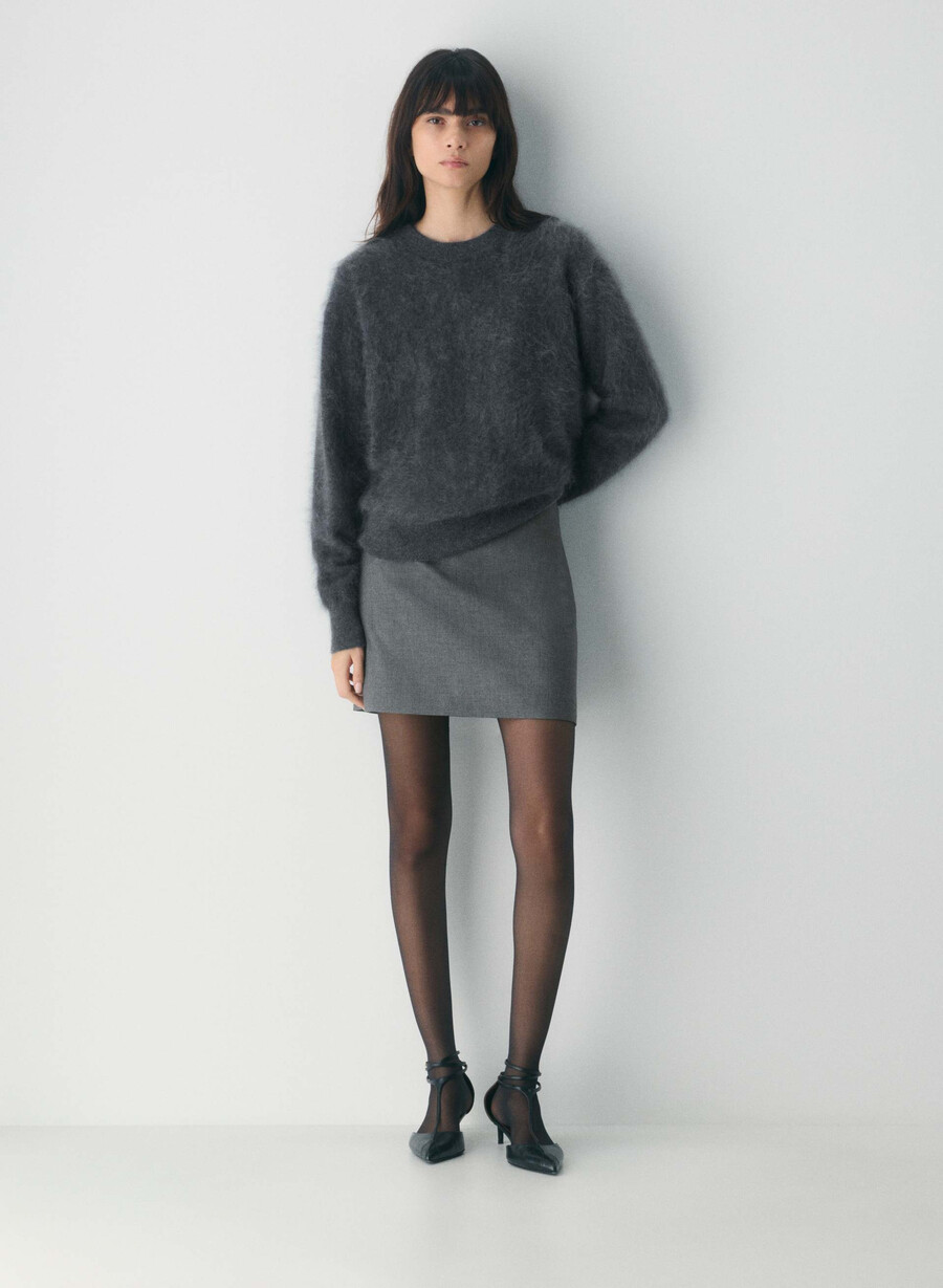 klassischer minirock - refined heather charcoal