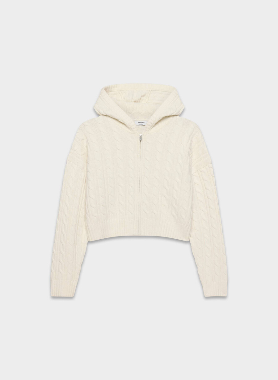 octavia zip hoodie flüsterweiß