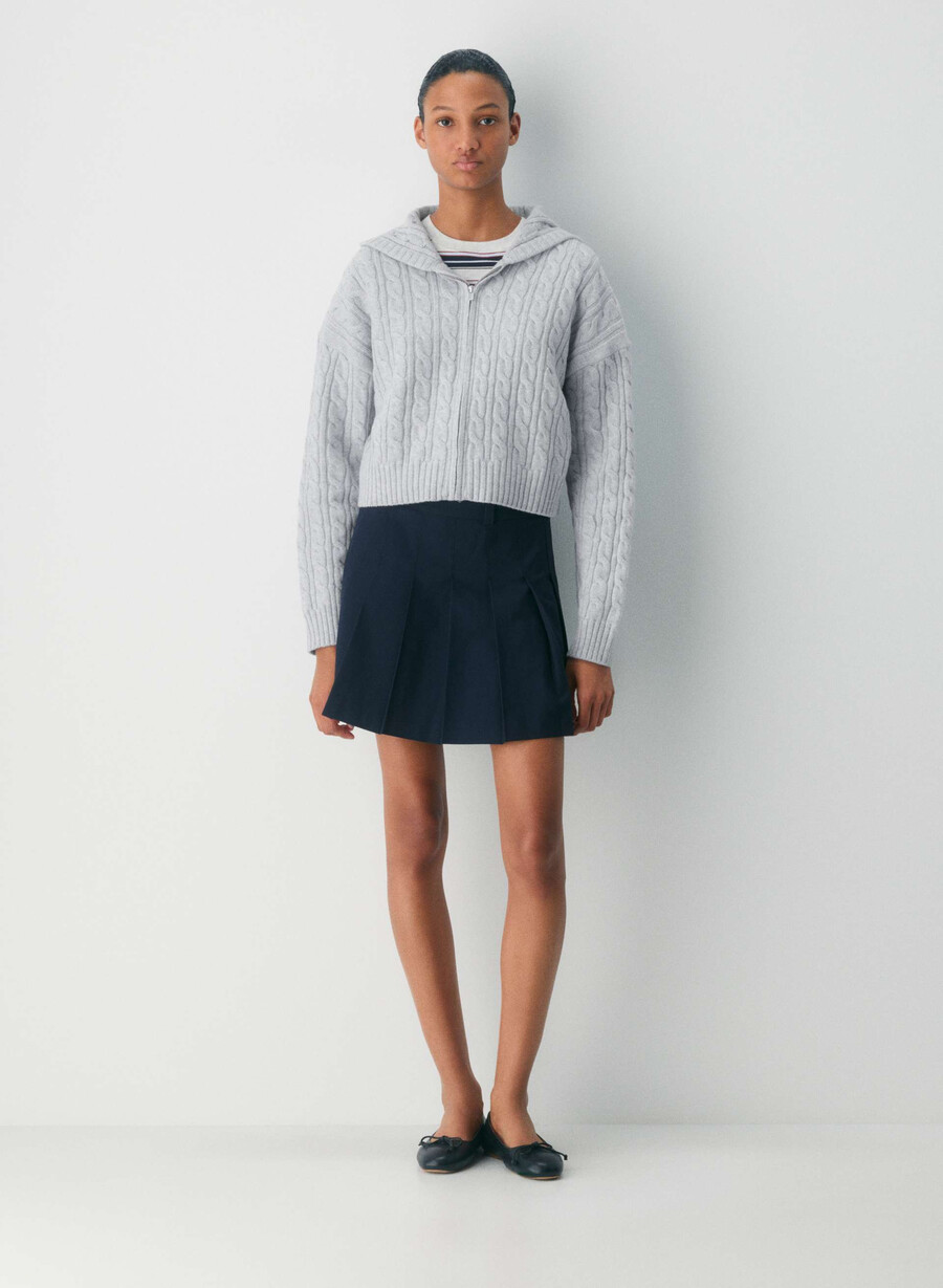 octavia zip hoodie heather chrome