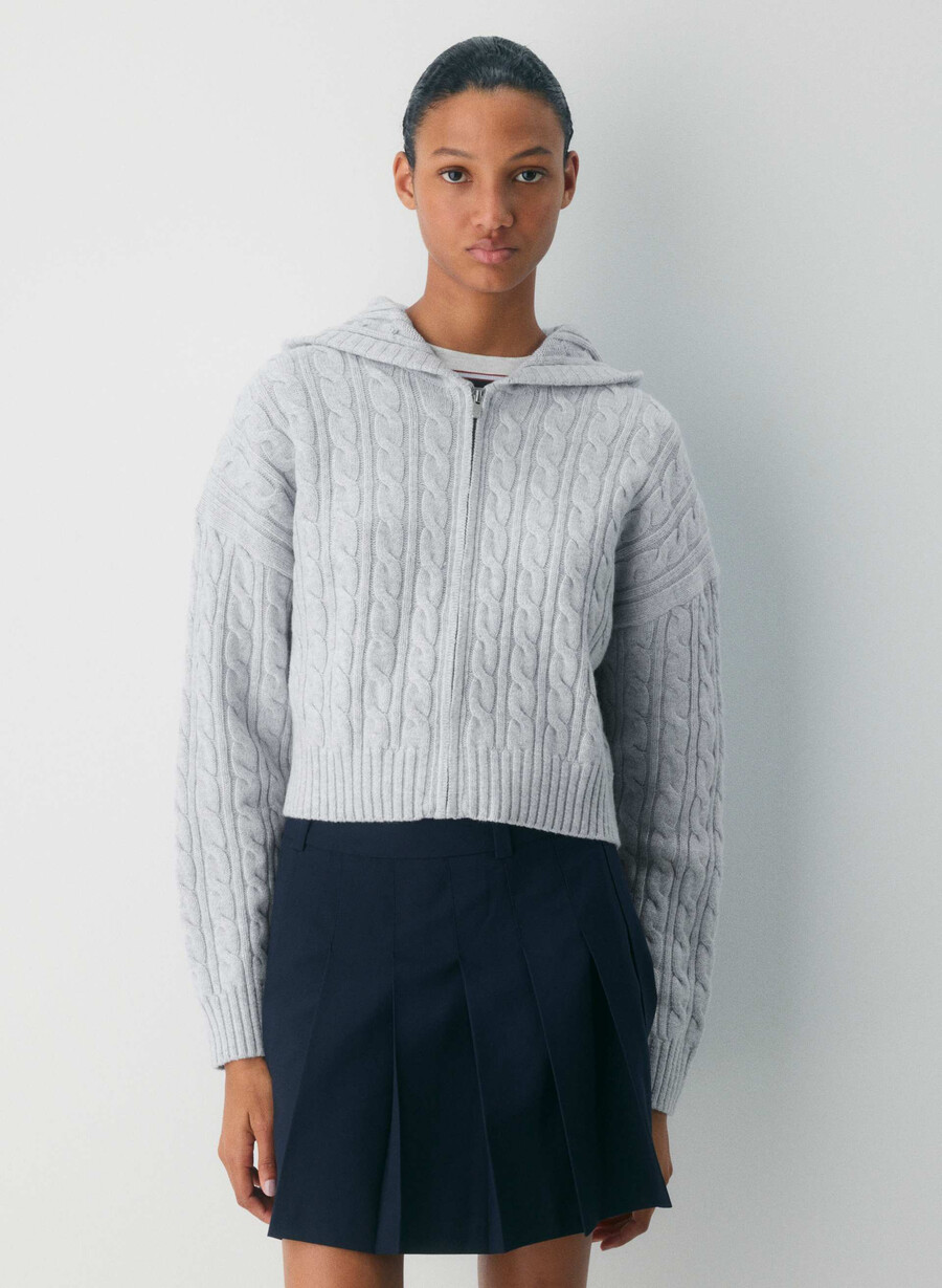 octavia zip hoodie heather chrome