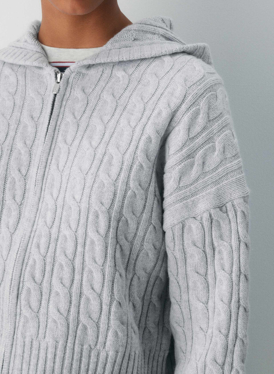 octavia zip hoodie heather chrome