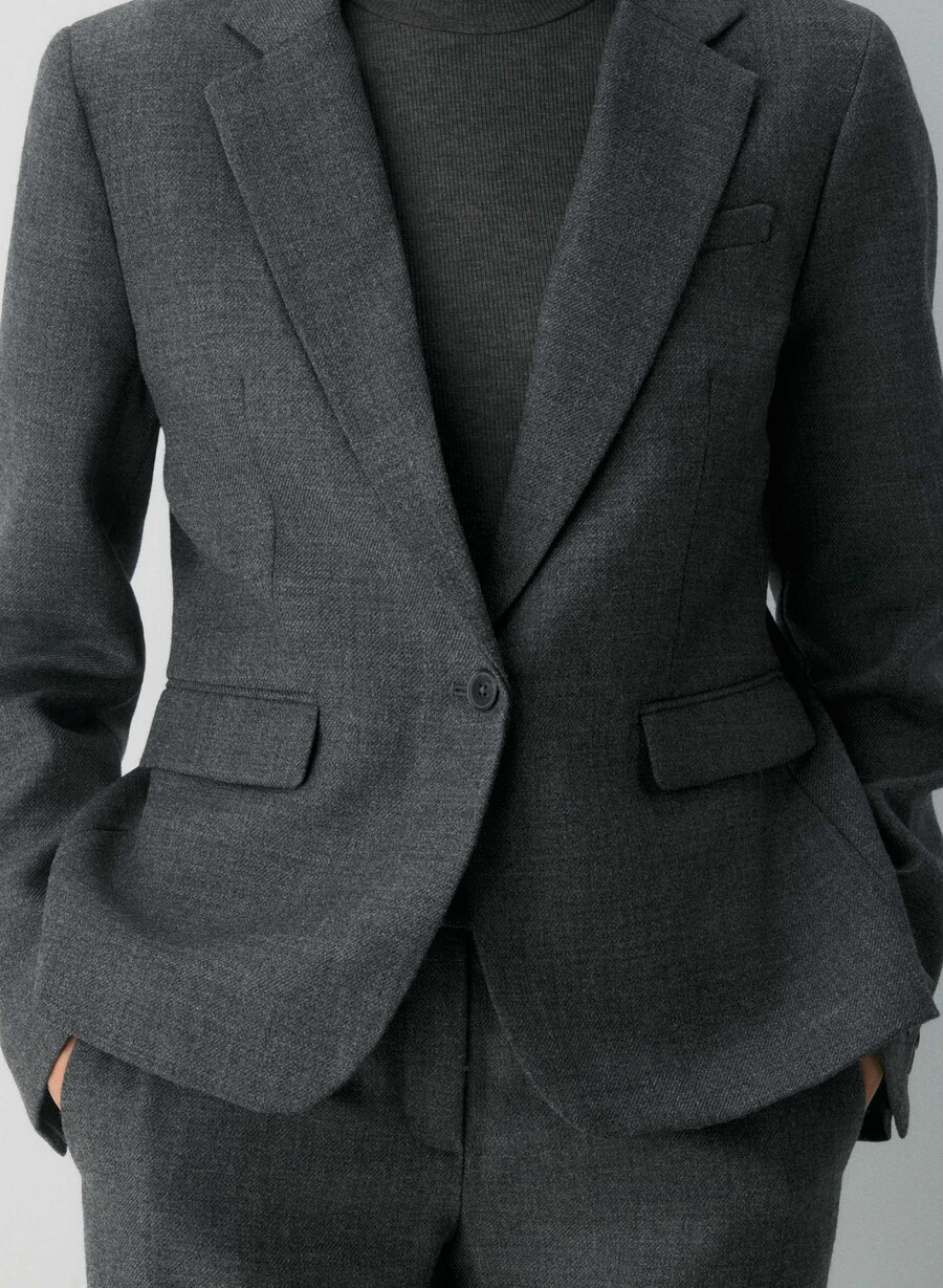 pelham wollblazer heather charcoal