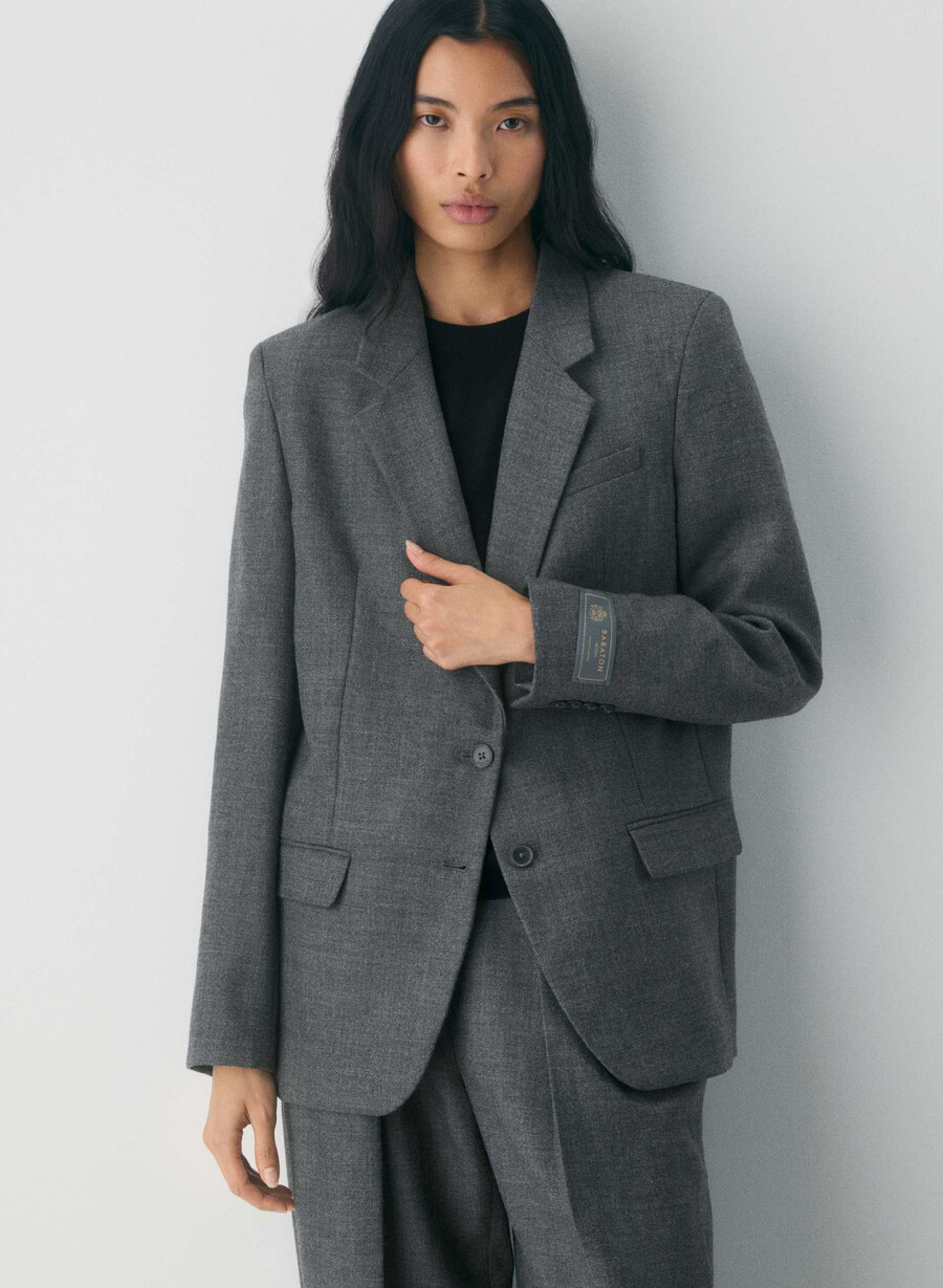 bette wollblazer heather charcoal