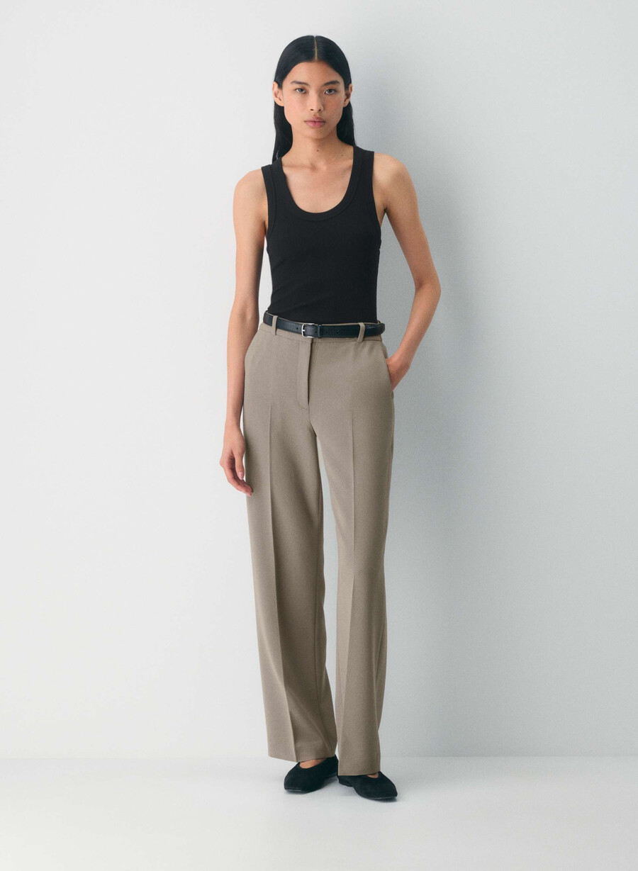 neue agenturhose - sway crepe turner taupe