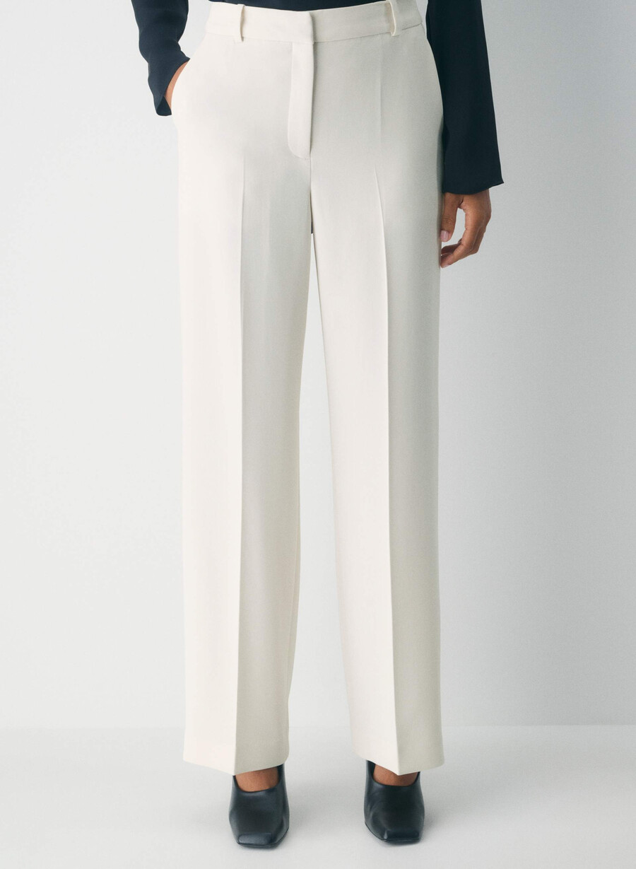 new agency pant - sway crepe vintage white