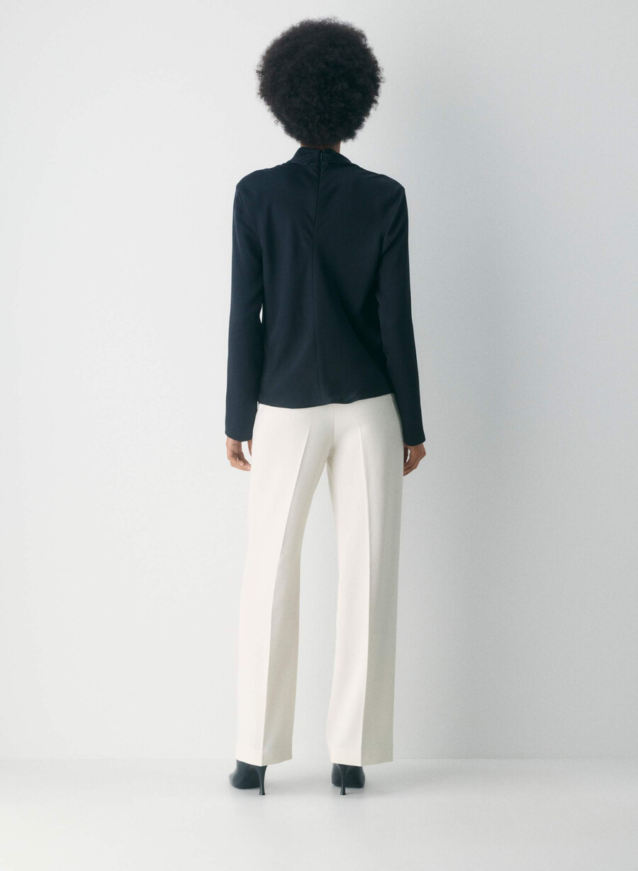 new agency pant - sway crepe vintage white