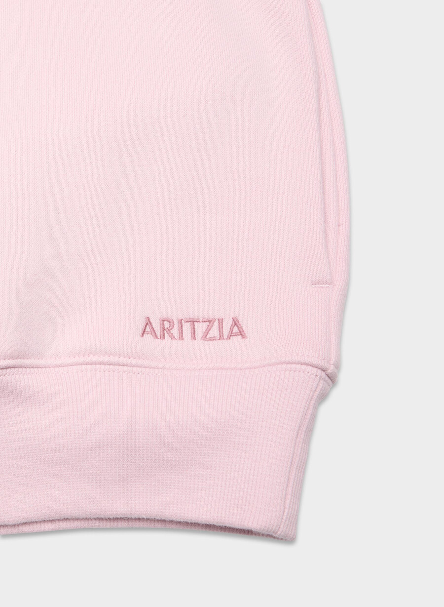 kuscheliges sweatfleece mega raglan stehkragen-shirt in cupid pink