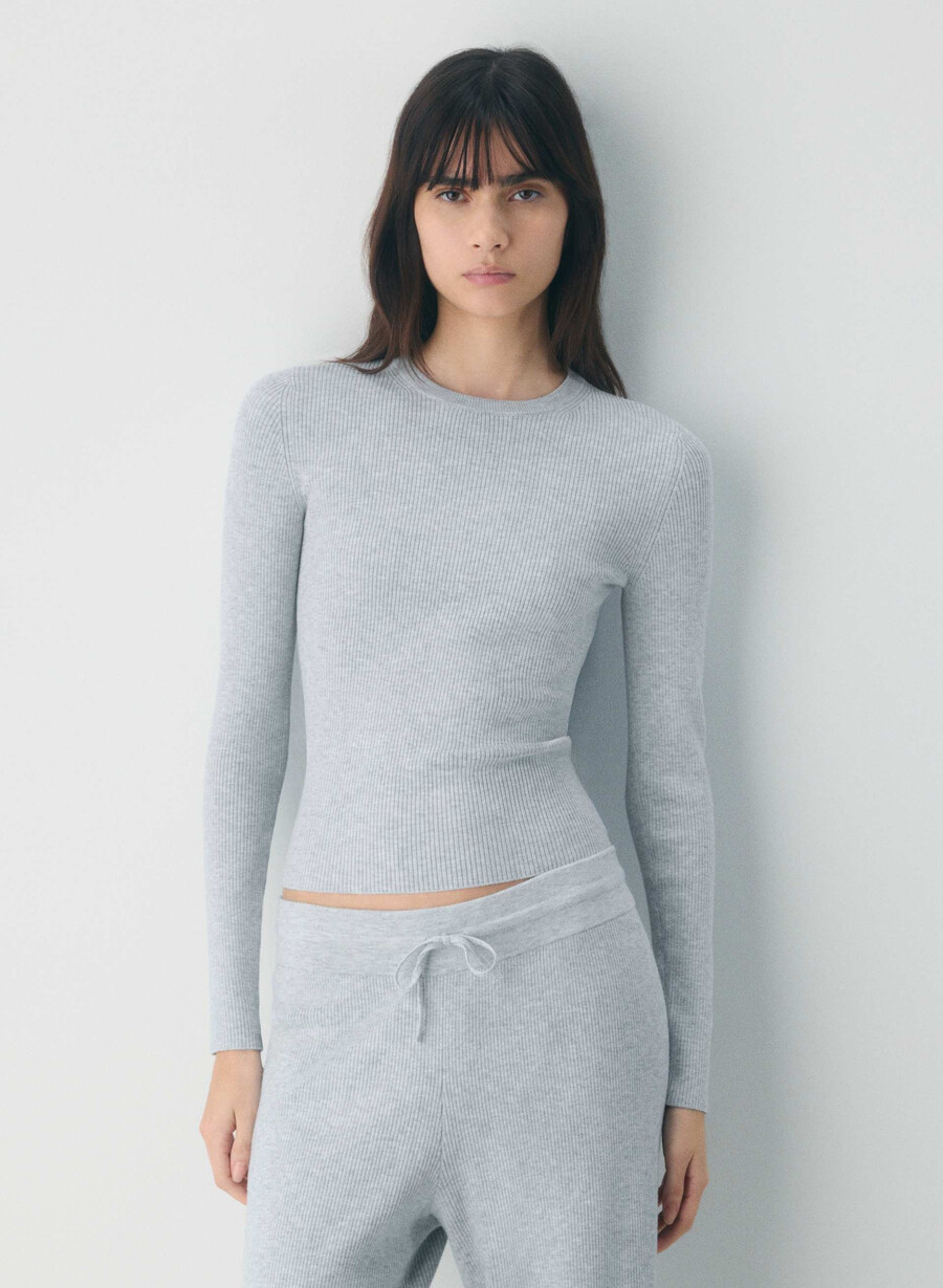 hush sweater h.light cool grey