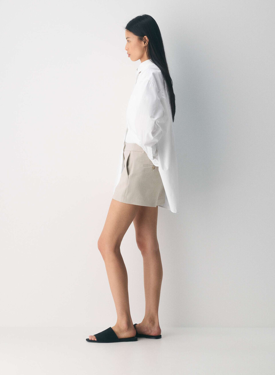 new agency mini short - reessential heather matte pearl