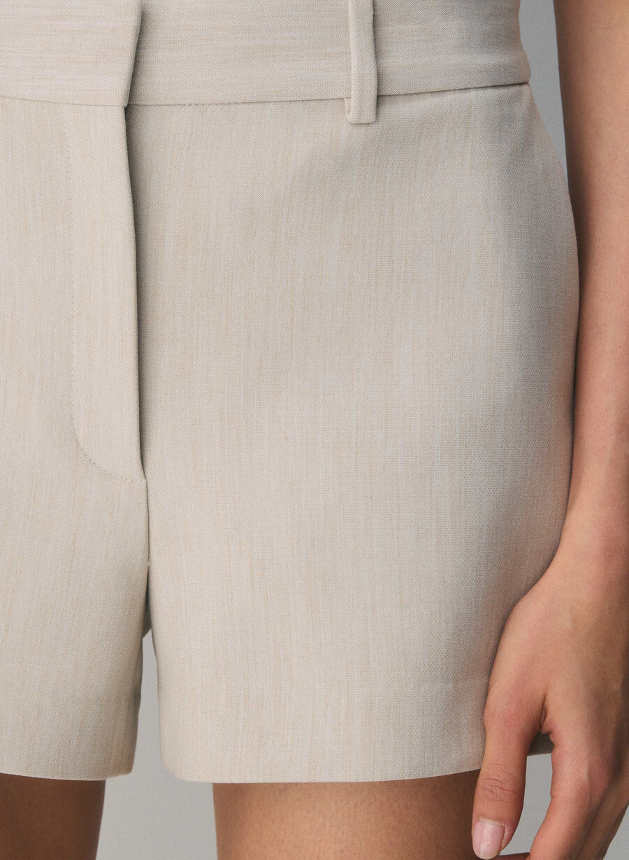new agency mini short - reessential heather matte pearl