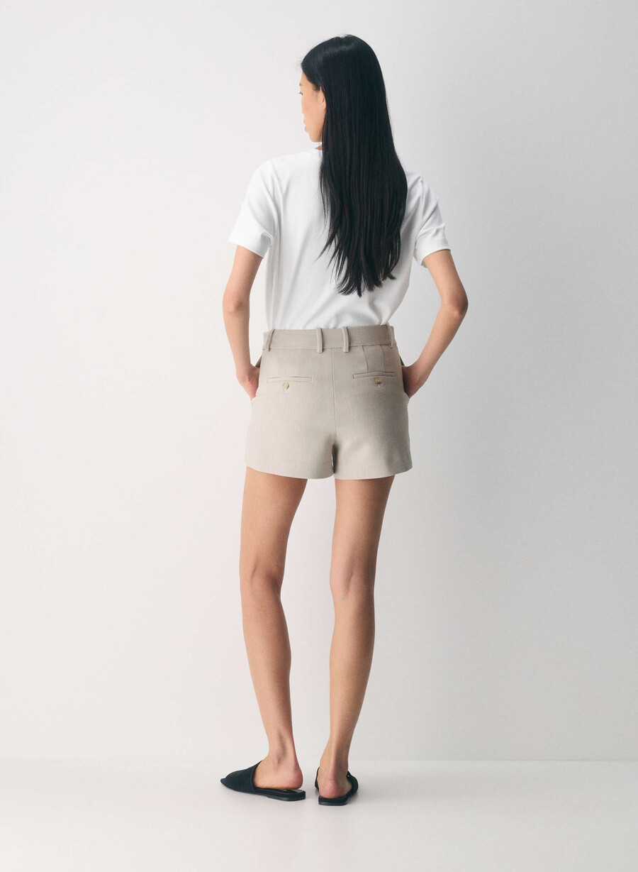 new agency mini short - reessential heather matte pearl
