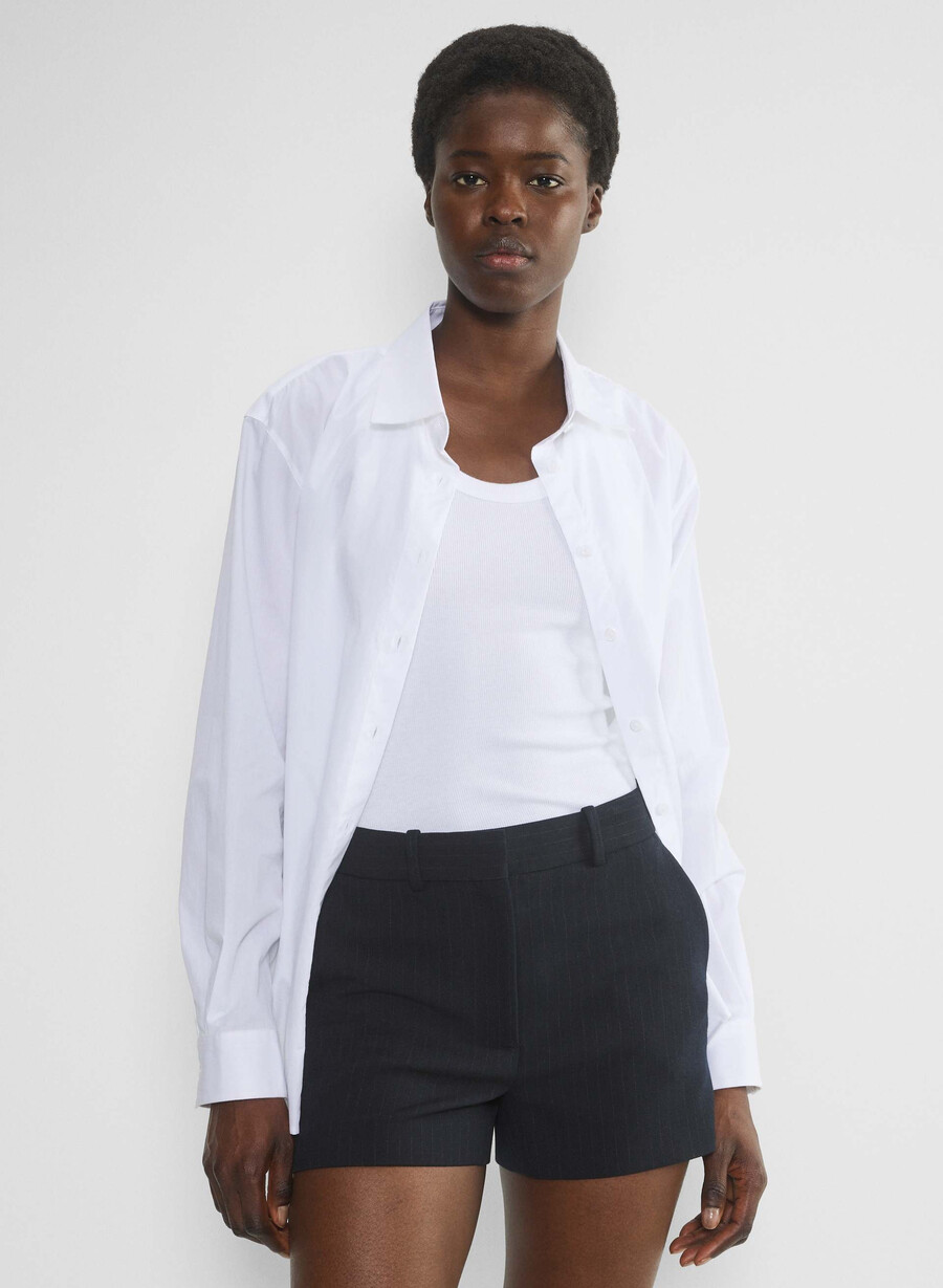 new agency mini short - reessential stn strp dn nvc gr