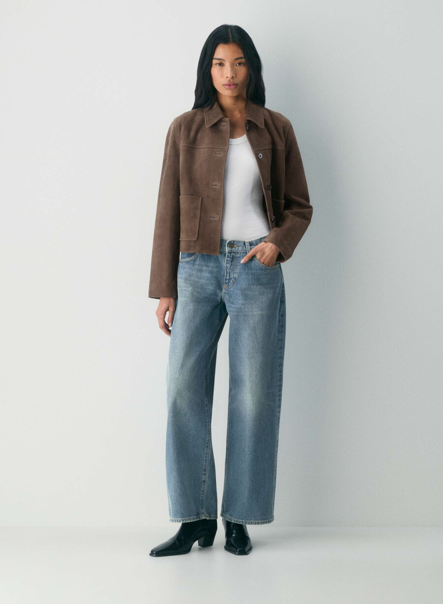 denim forum christy relaxed super lo-rise wide jeans vintage mittelblau