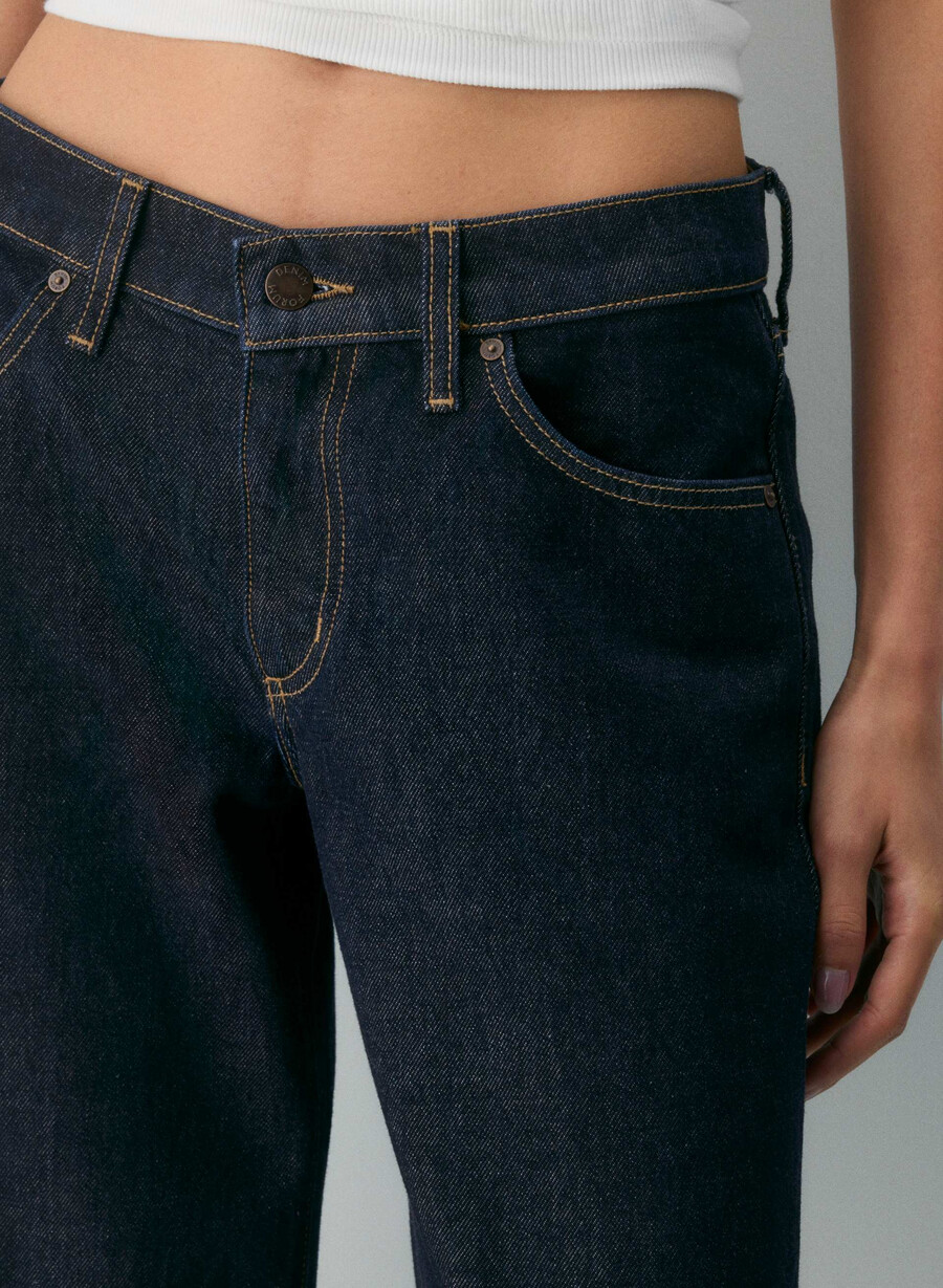 denim forum christy relaxed super lo-rise wide jeans no-stress ink blue