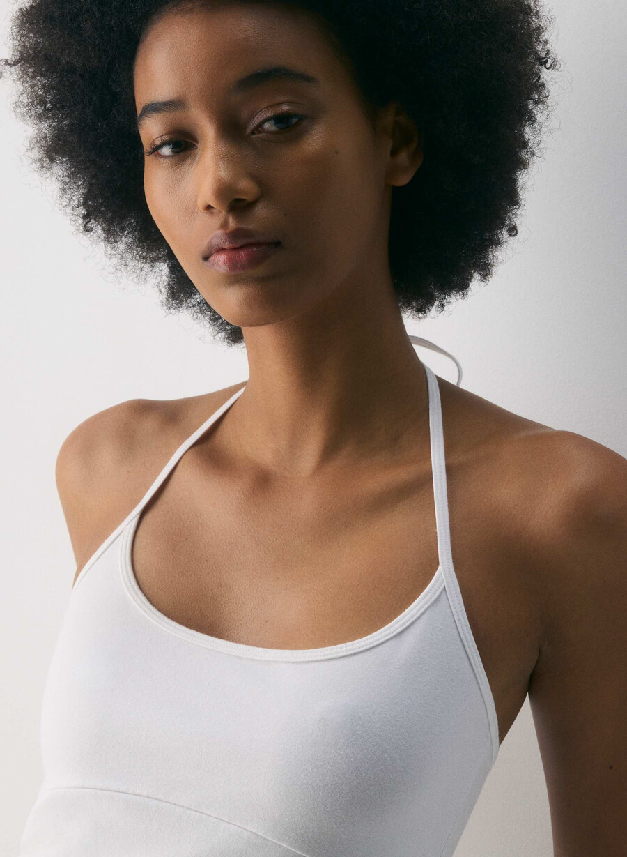 homestretch smooth deejay halter top weiss